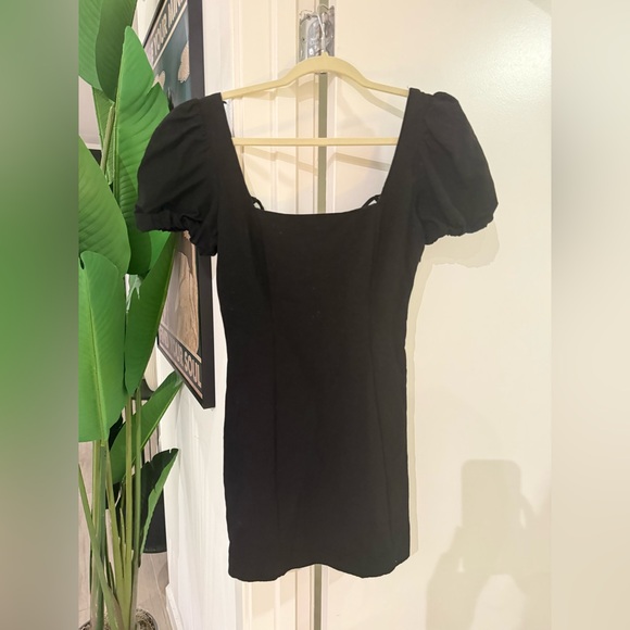 Zara Black Backless Dress with Lace-Up Detail - Picture 8 of 12